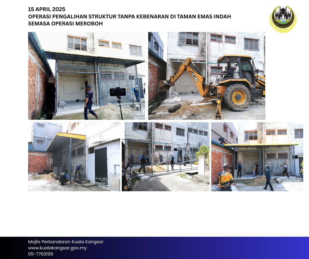Operasi Pengalihan Struktur Tanpa Kebenaran Di Taman Emas Indah